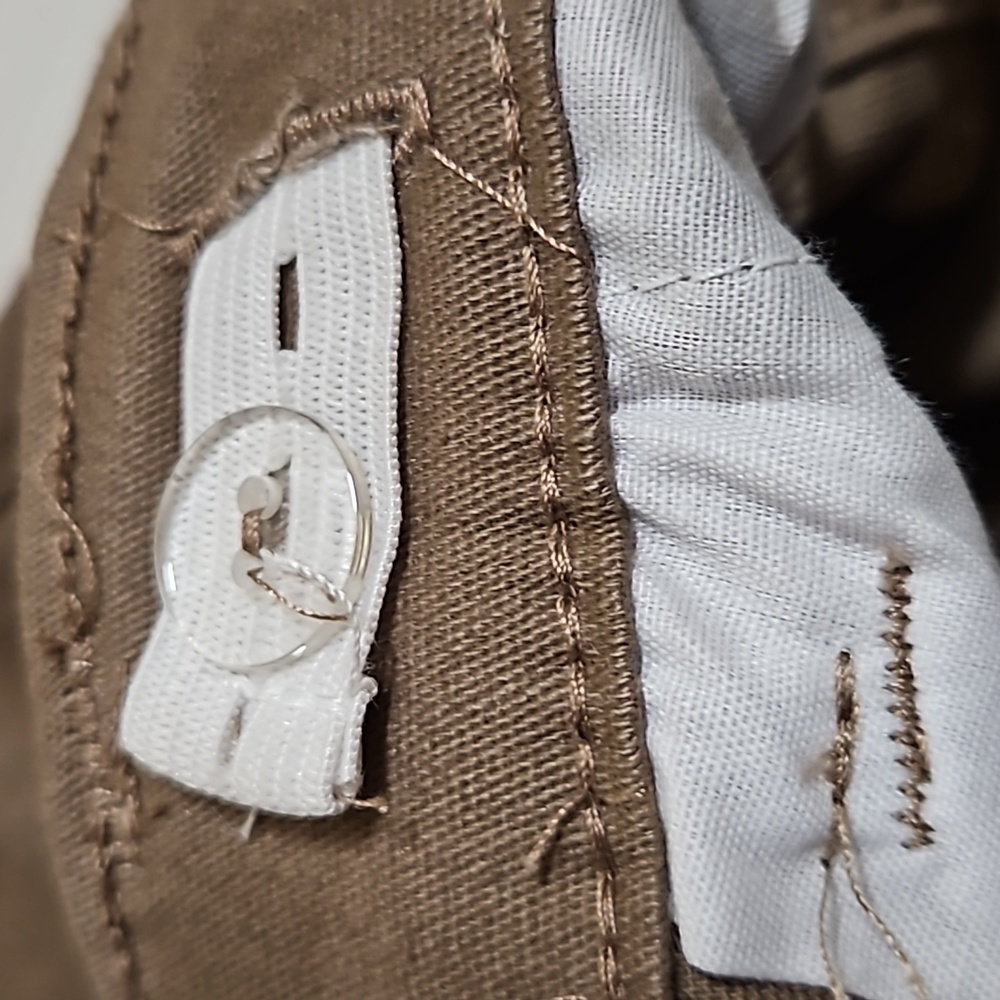 Freestyle 2 Piece Set White Button Down Blue Brown Stripe Sleeve Brown Cargo 5 - Picture 13 of 13